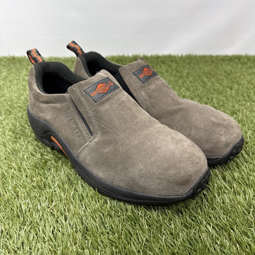 Merrell Jungle Moc Work J85775 Men 10M Gunsmoke Suede Alloy Toe Shoes No Box